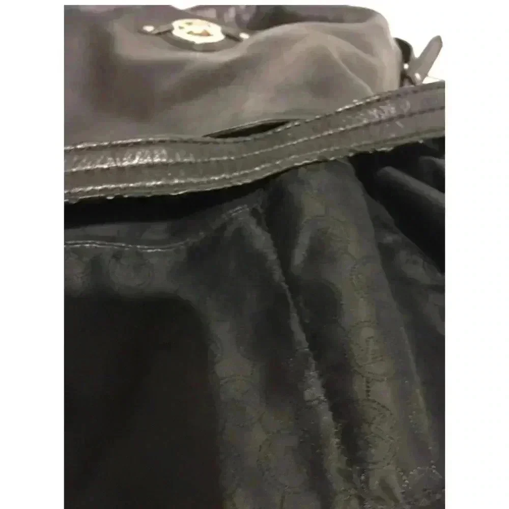 Michael kors black leather hobo handbag